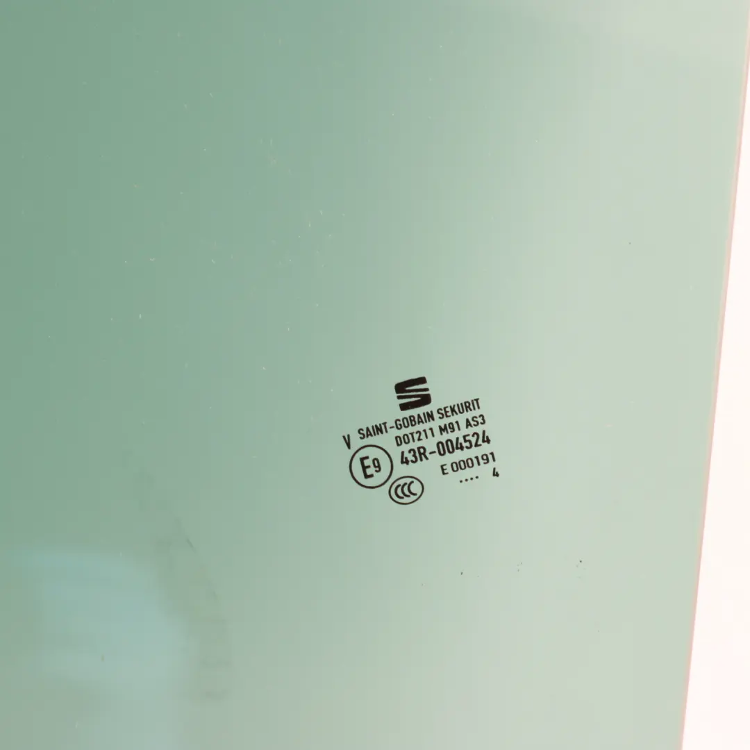 Mk5 Rear Door Window Glass Tinted AS3 Left N/S to Seat Ibiza with Part number 6F0845025C Seat Ibiza Mk5 Rear Door Window Glass Tinted AS3 Left N/S - SKU 6F0845025C - Part number 6F0845025C