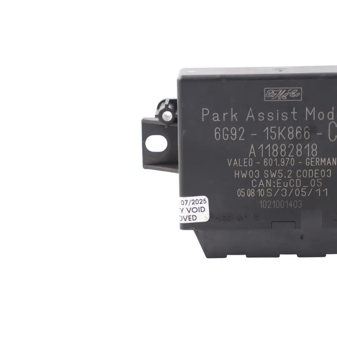 PDC Module Unit Control ECU to Ford Transit Mk7 Park Assist with Part number 6G9215K866CC Ford Transit Mk7 Park Assist PDC Module Unit Control ECU - SKU 6G9215K866CC - Part number 6G9215K866CC