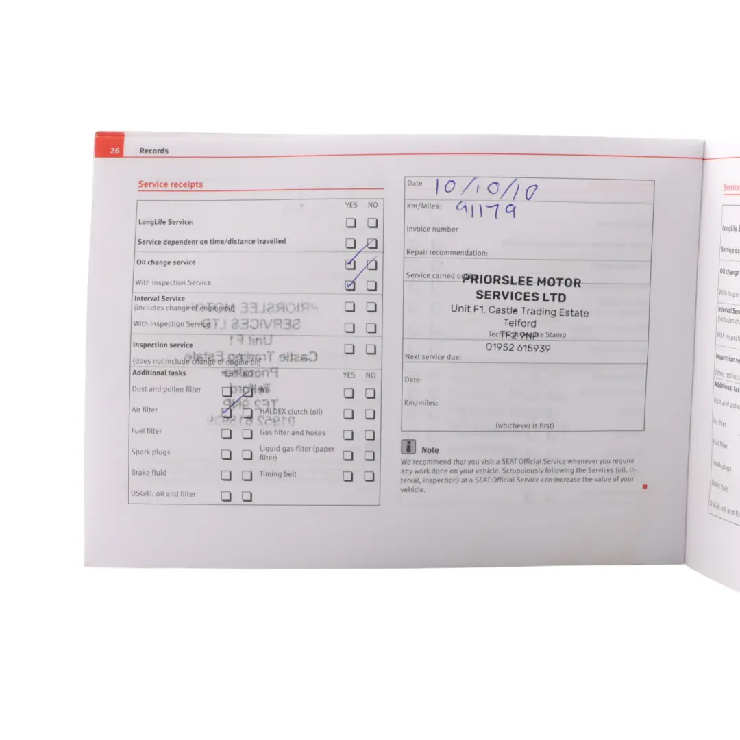 Owner's Handbook Service Booklet Case Pouch Wallet Set to Seat Altea XL with Part number 6J0012720C Seat Altea XL Owner's Handbook Service Booklet Case Pouch Wallet Set - SKU 6J0012720C-1 - Part number 6J0012720C