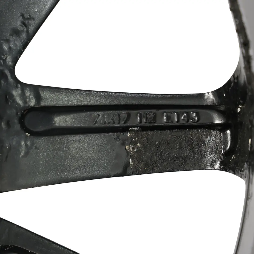 Seat Ibiza Mk4 6J Schwarz Leicht Metall Rad 17" 10 Speichen 7J ET:43 - SKU 6J0601025P-5 - Teilenummer 6J0601025P