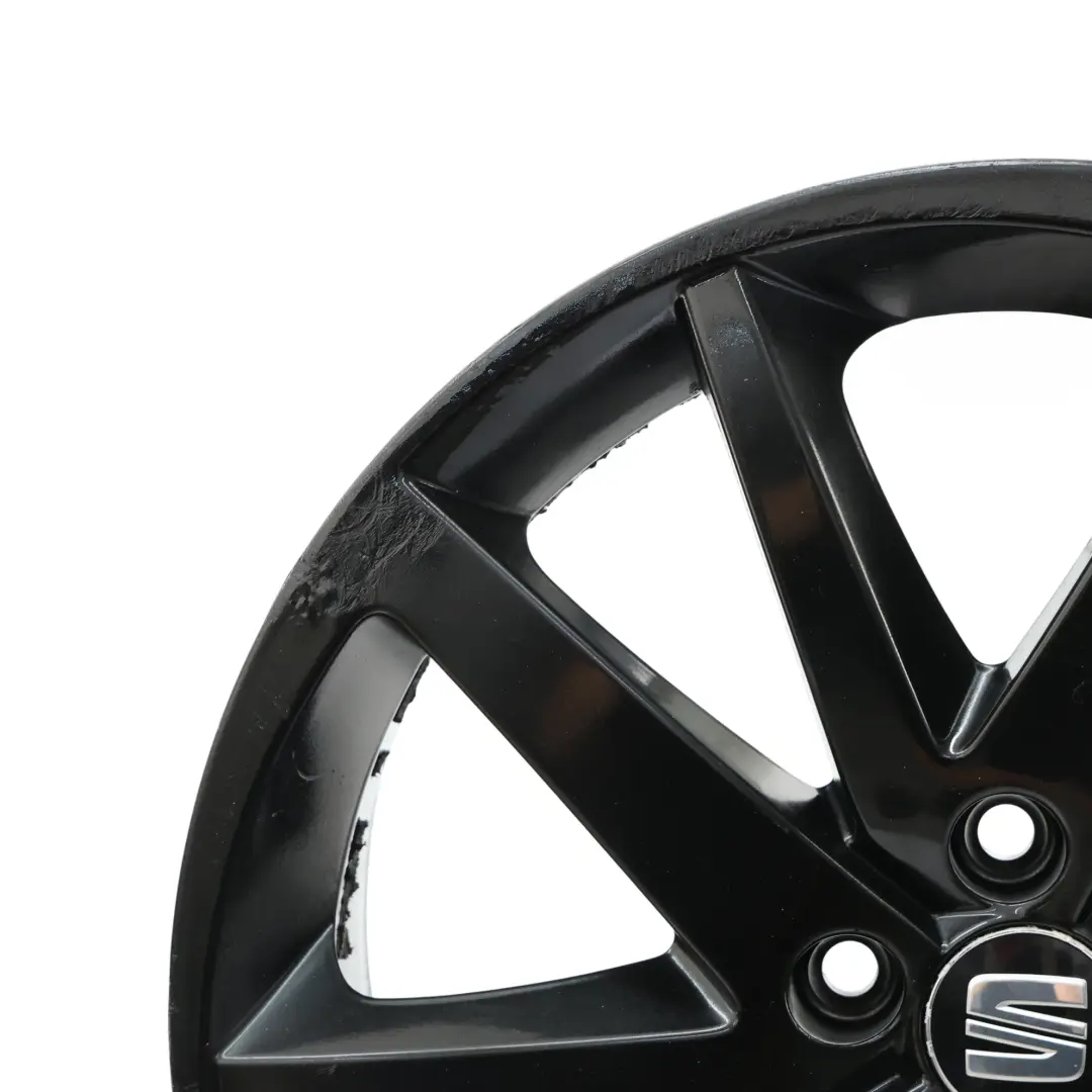 Seat Ibiza MK4 6J Jante Alliage Noire 17" 10 Branches 7J ET:43 - SKU 6J0601025P-5 - Numéro de pièce 6J0601025P