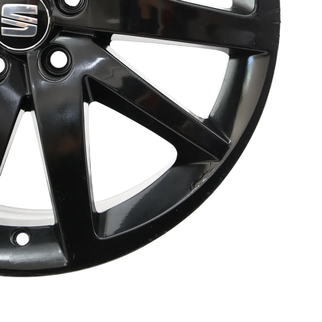 Seat Ibiza MK4 6J Jante Alliage Noire 17" 10 Branches 7J ET:43 - SKU 6J0601025P-5 - Numéro de pièce 6J0601025P