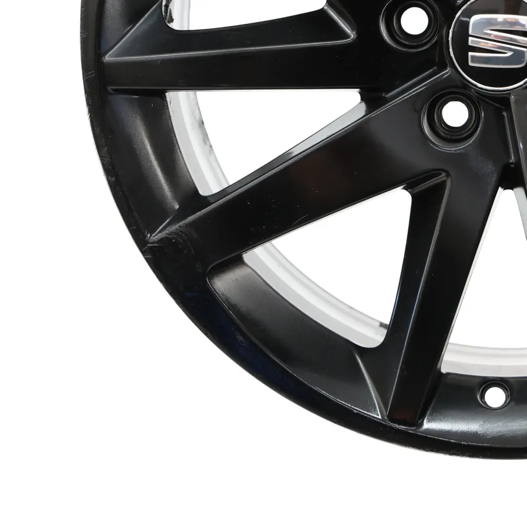 Seat Ibiza MK4 6J Jante Alliage Noire 17" 10 Branches 7J ET:43 - SKU 6J0601025P-5 - Numéro de pièce 6J0601025P