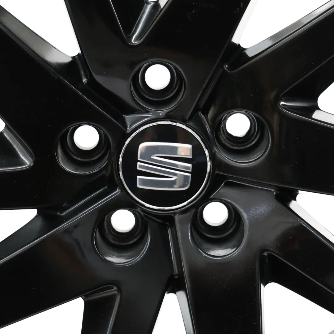 Seat Ibiza MK4 6J Jante Alliage Noire 17" 10 Branches 7J ET:43 - SKU 6J0601025P-5 - Numéro de pièce 6J0601025P
