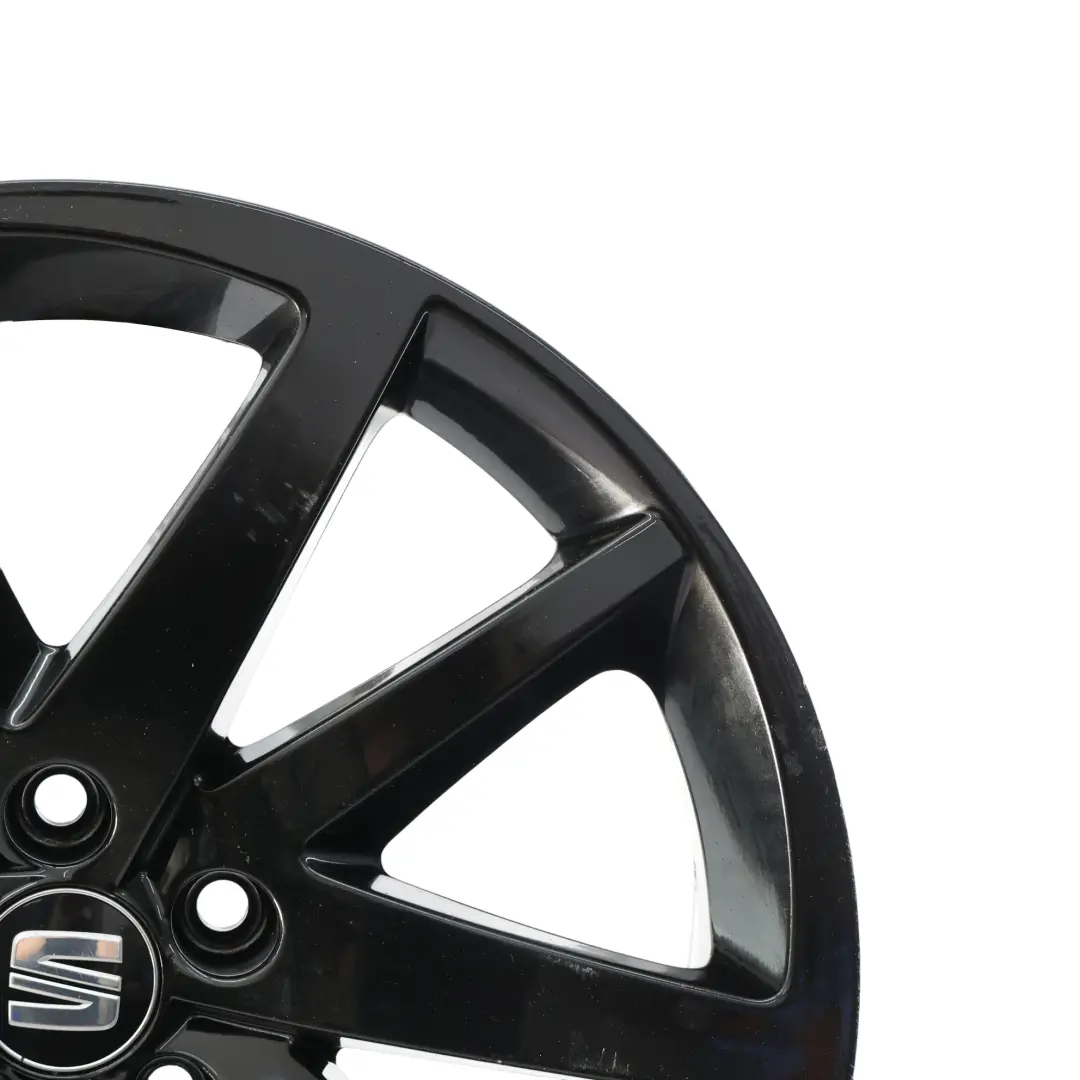 Seat Ibiza MK4 6J Jante Alliage Noire 17" 10 Branches 7J ET:43 - SKU 6J0601025P-6 - Numéro de pièce 6J0601025P