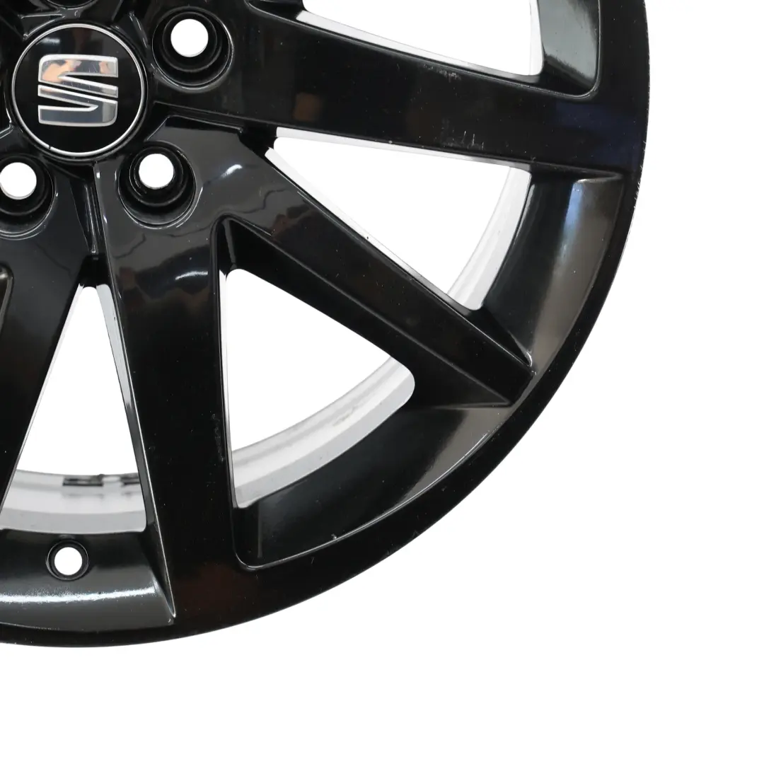 Seat Ibiza MK4 6J Jante Alliage Noire 17" 10 Branches 7J ET:43 - SKU 6J0601025P-6 - Numéro de pièce 6J0601025P