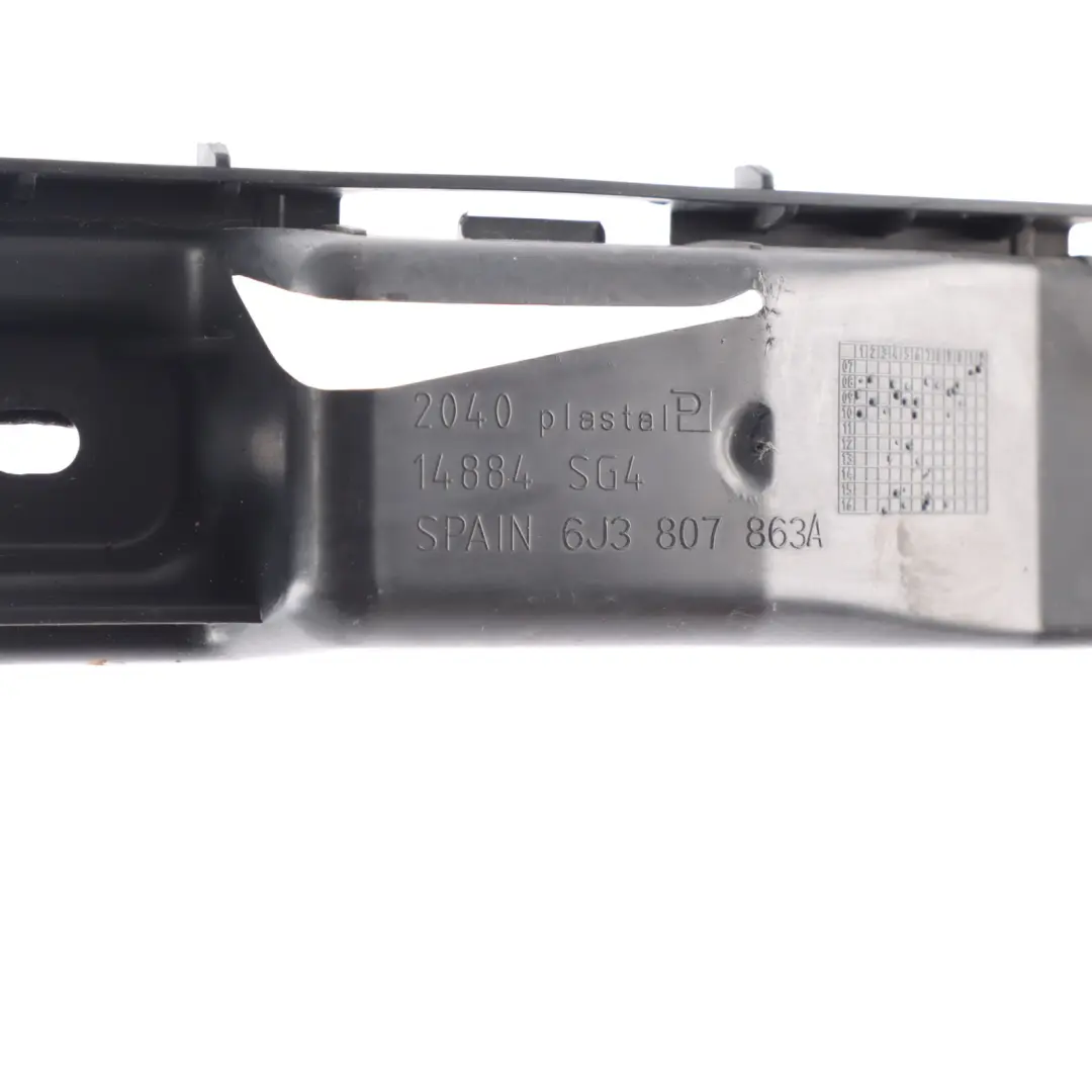 6J Rear Centre Bumper Mount Bracket Guide Rail Carrier to Seat Ibiza with Part number 6J3807863A Seat Ibiza 6J Rear Centre Bumper Mount Bracket Guide Rail Carrier - SKU 6J3807863A - Part number 6J3807863A