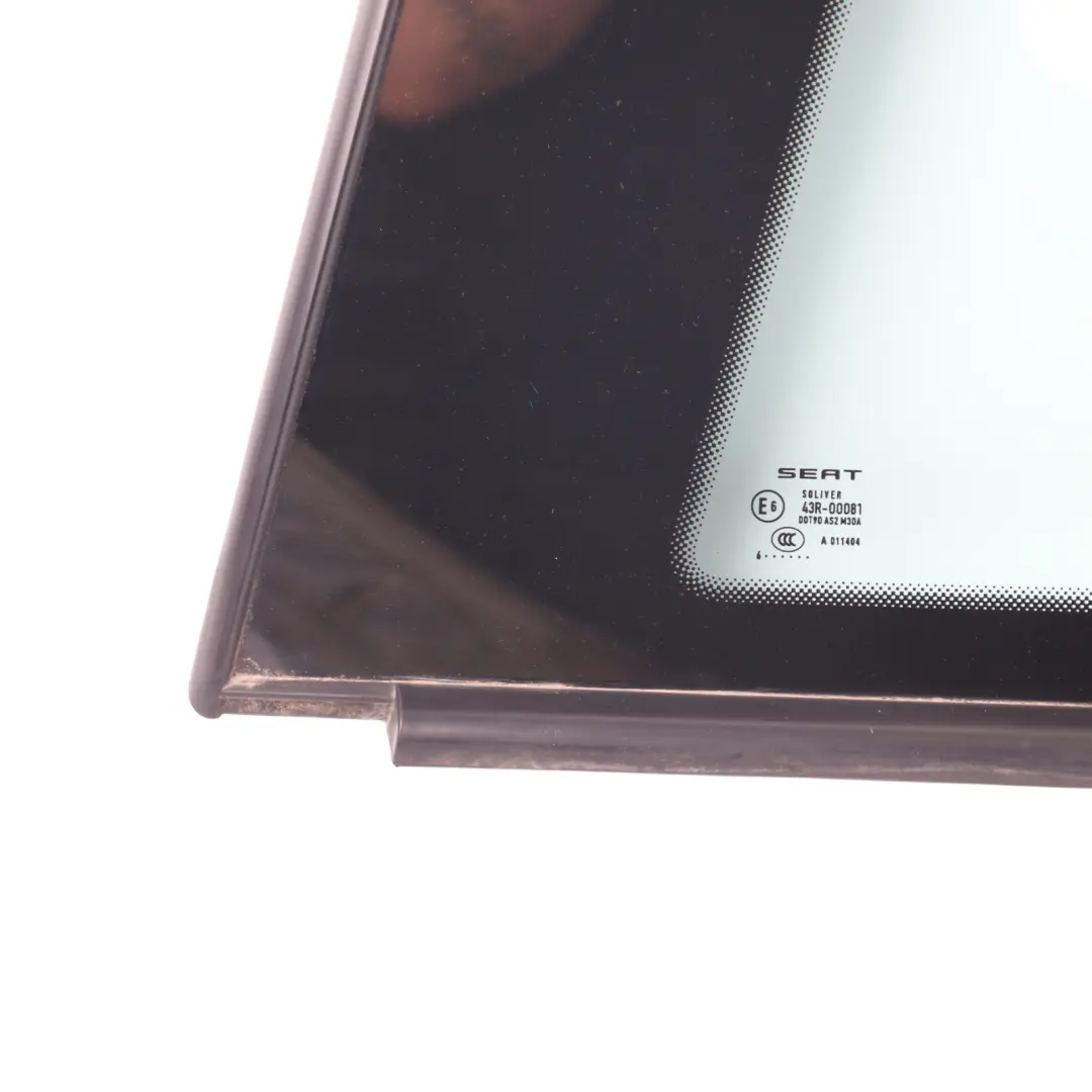 6J 3 Door Window Glass Fixed Green AS2 Rear Left N/S to Seat Ibiza with Part number 6J3845041F Seat Ibiza 6J 3 Door Window Glass Fixed Green AS2 Rear Left N/S - SKU 6J3845041F - Part number 6J3845041F