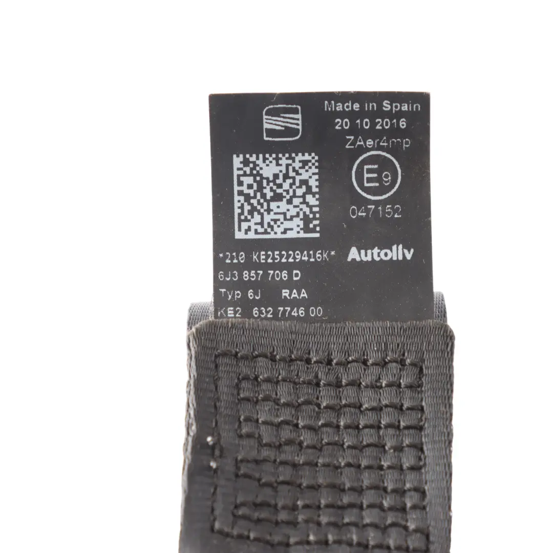 6J Pas Bezpieczeństwa Prawy Przód Przedni Czarny do Seat Ibiza o numerze 6J3857706D Seat Ibiza 6J Pas Bezpieczeństwa Prawy Przód Przedni Czarny - SKU 6J3857706D - Numer Części 6J3857706D