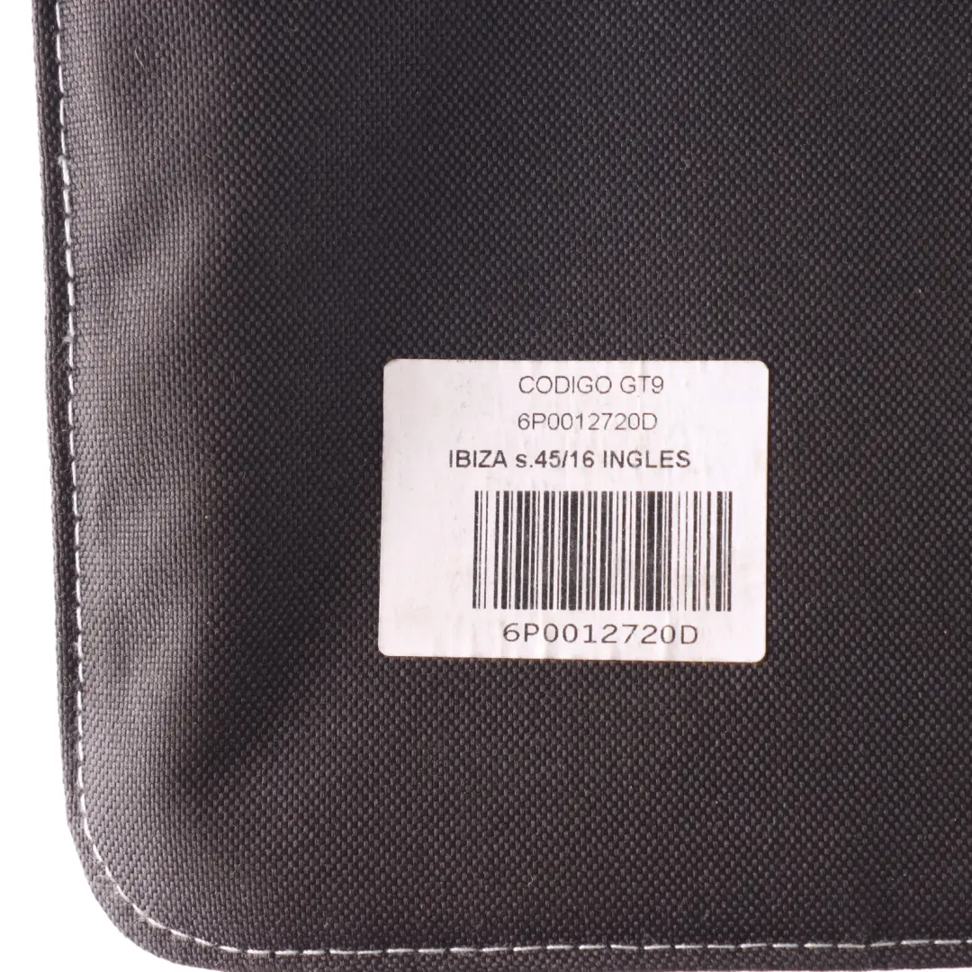 Seat Ibiza 6J Owner's Manual Handbook Wallet Pouch Case - SKU 6P0012720D - Part number 6P0012720D