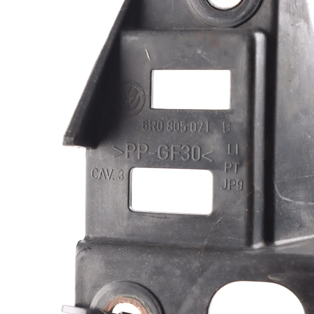 Headlight Bracket Left N/S Lower Bumper Lamp Mount 6R0805071B to Volkswagen Polo 6R with Part number 6R0805071E Volkswagen Polo 6R Headlight Bracket Left N/S Lower Bumper Lamp Mount 6R0805071B - SKU 6R0805071E - Part number 6R0805071E