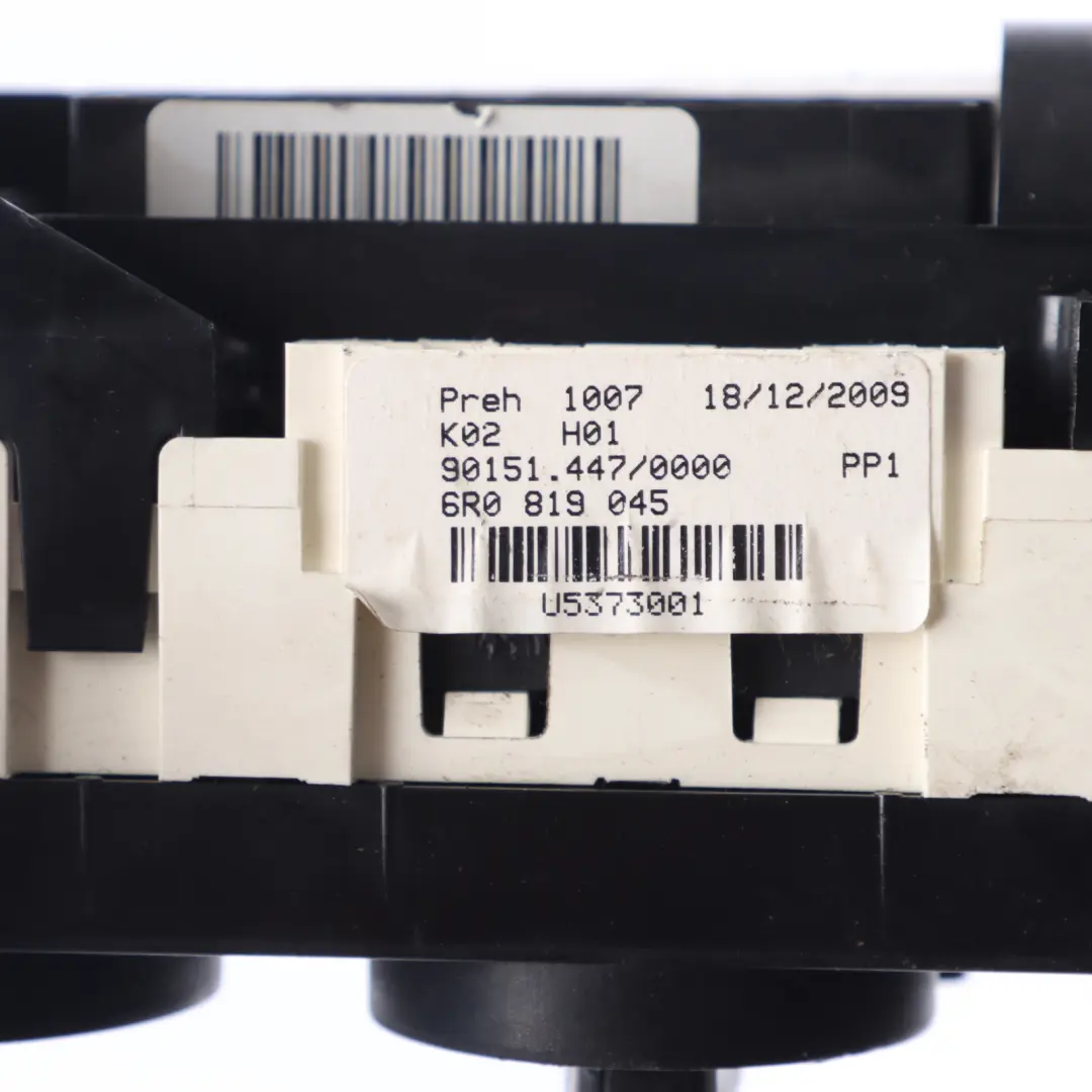 Volkswagen VW Polo Mk5 6R Heater Climate Control Panel A/C Switch - SKU 6R0819045 - Part number 6R0819045