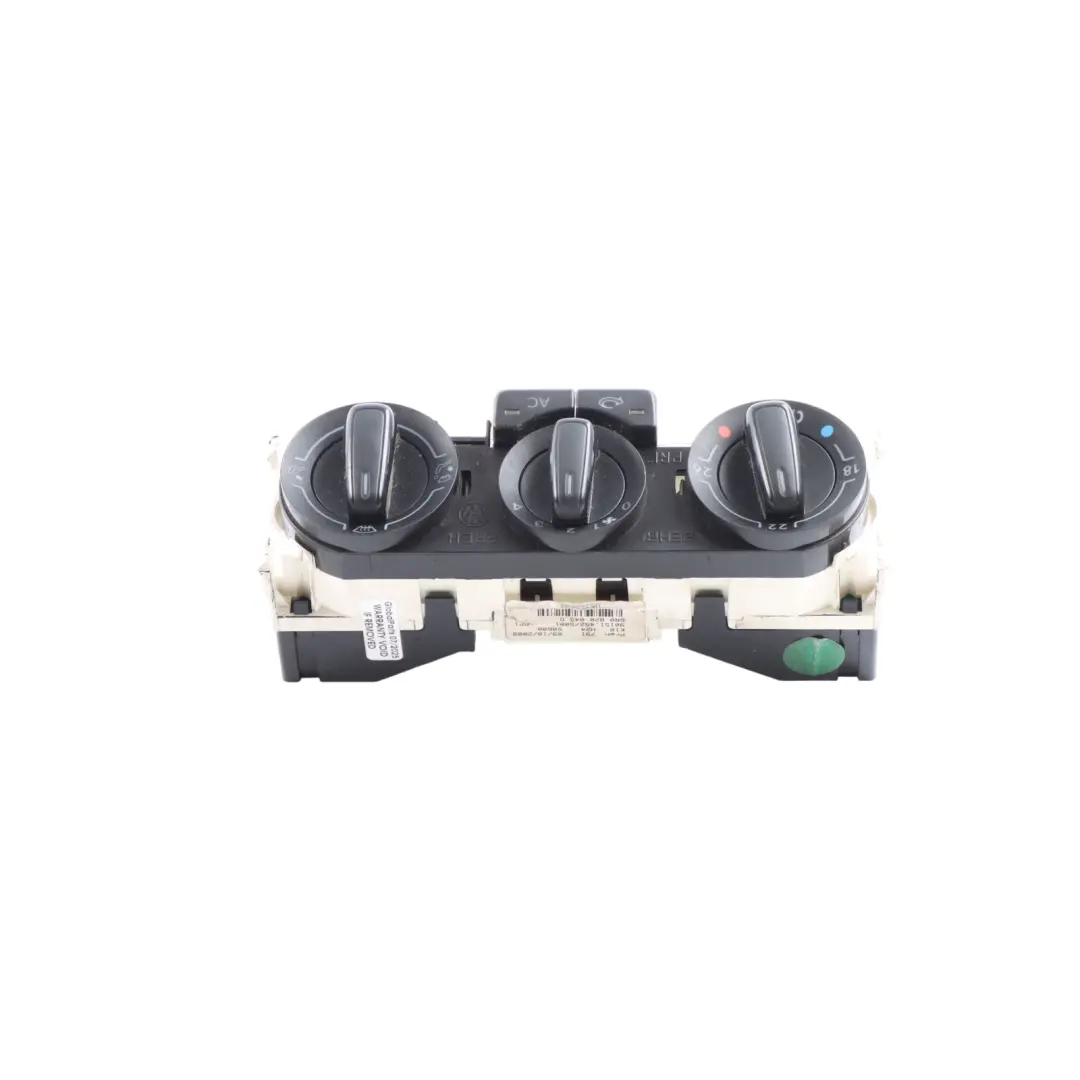 Mk5 6R Heater Climate Control Panel A/C Switch 6R0820045D to Volkswagen Polo with Part number 6R0820045H Volkswagen Polo Mk5 6R Heater Climate Control Panel A/C Switch 6R0820045D - SKU 6R0820045H - Part number 6R0820045H