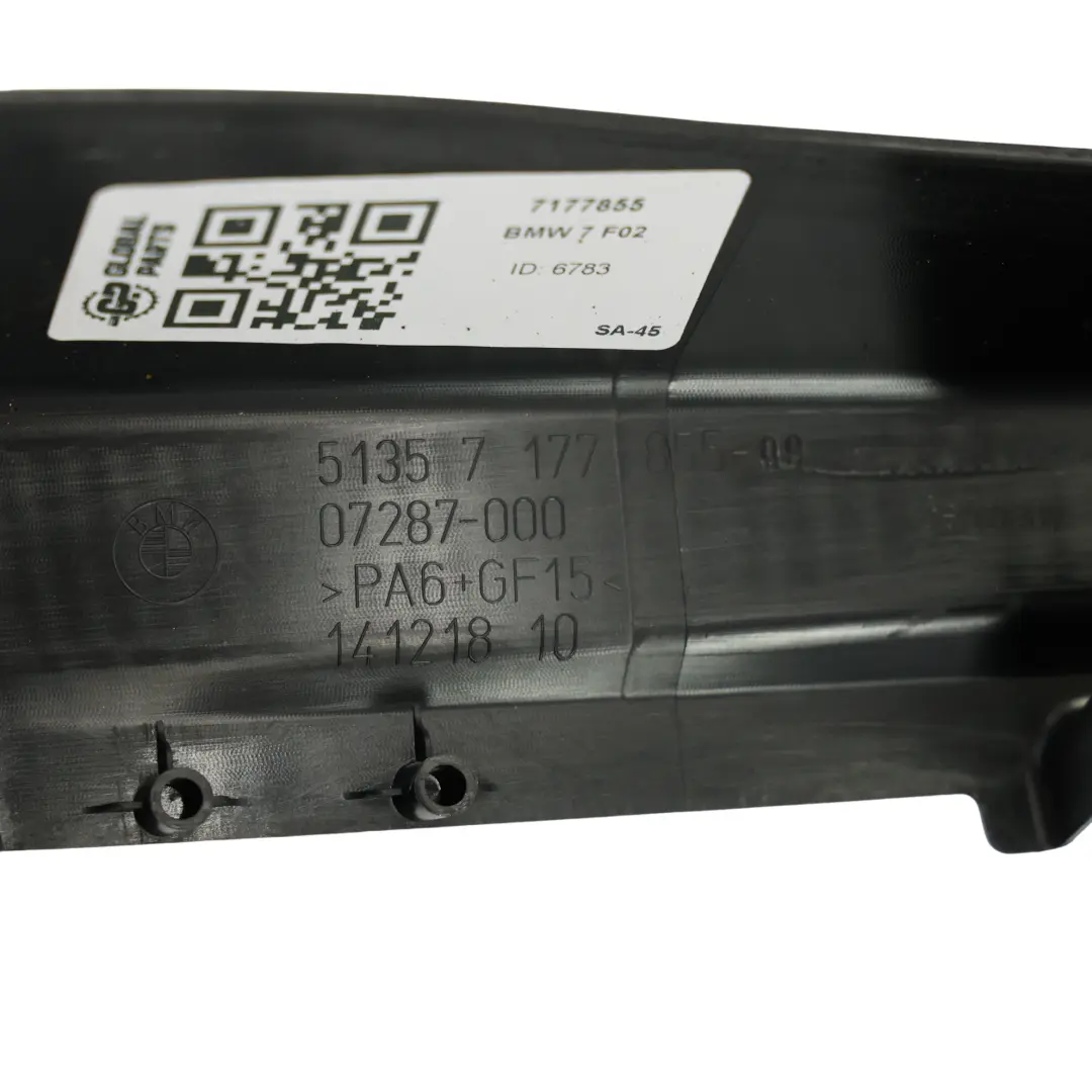 Puerta Trasera Ventana Marco Cubierta Izquierda para BMW F02 con número de pieza 7177855 BMW F02 Puerta Trasera Ventana Marco Cubierta Izquierda - SKU 7177855 - Número de pieza 7177855