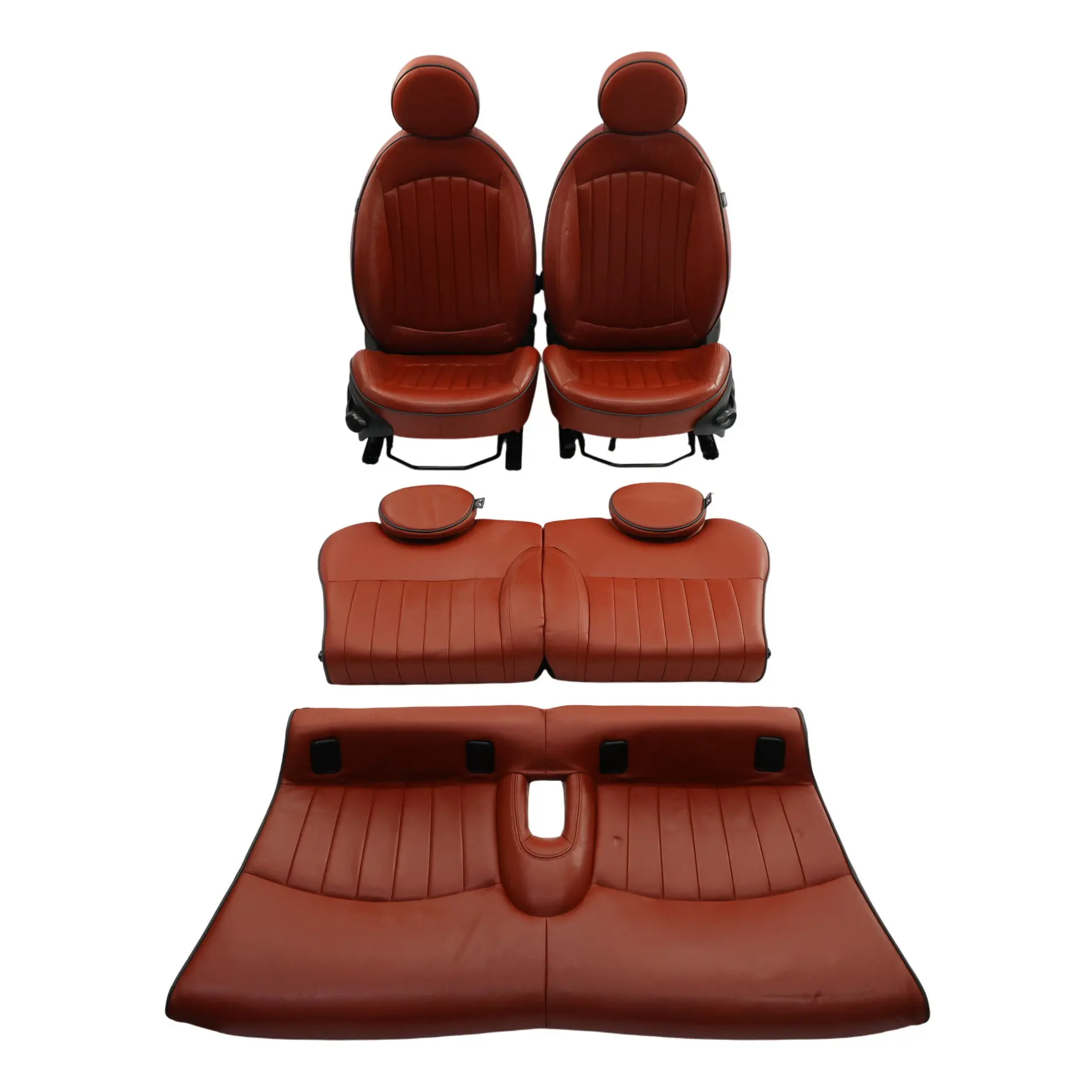 Mini R56 Sitze Beheizt Sport Lounge Redwood Red Interieur Leder Vorne Hinten