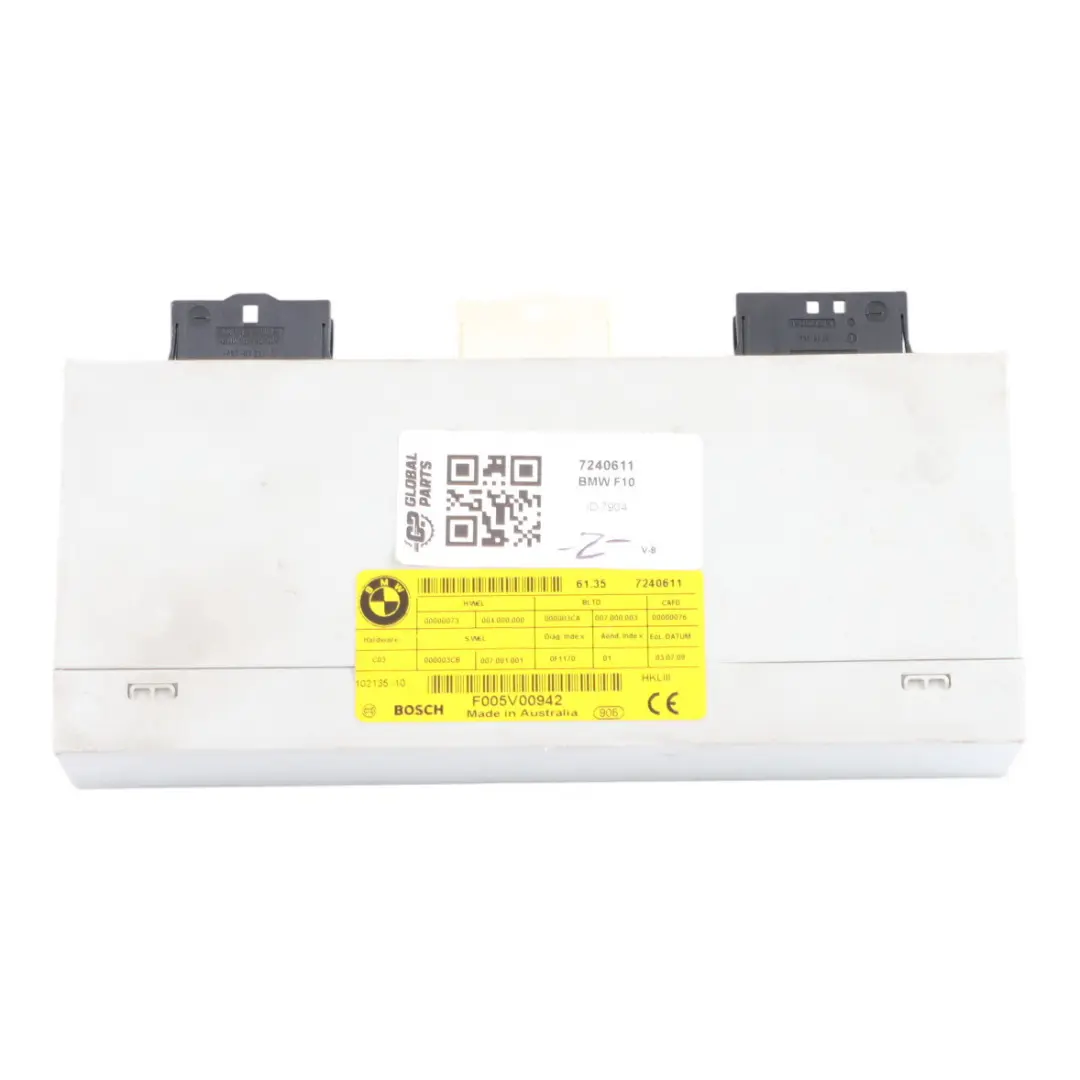 Lift Rear Function Module Control Unit to BMW F01 F02 F03 F07 F10 Tailgate with Part number 7240611 BMW F01 F02 F03 F07 F10 Tailgate Lift Rear Function Module Control Unit - SKU 7240611 - Part number 7240611
