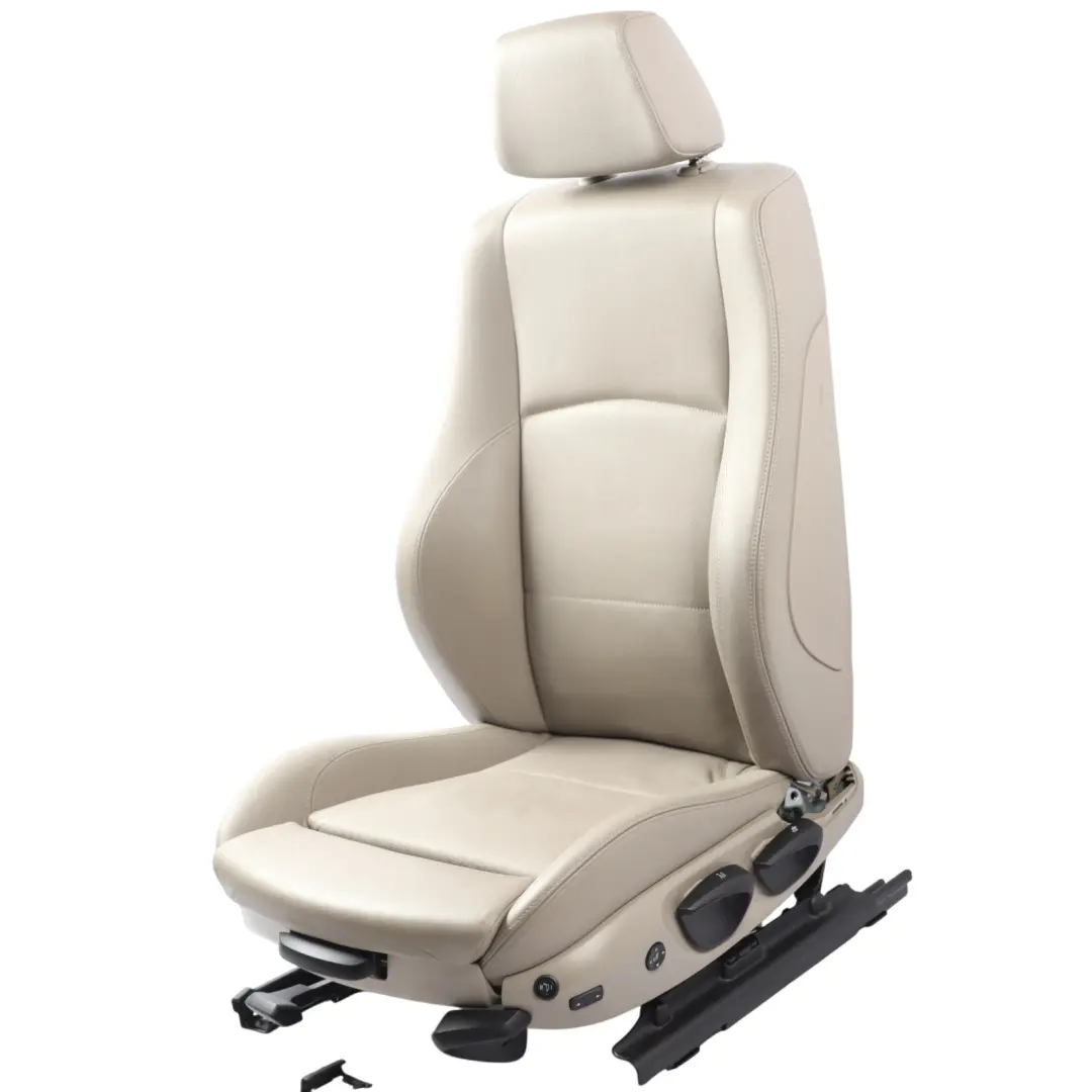 Sedile anteriore sinistro in pelle Boston Beige per BMW E87 LCI M Sport con numero di parte 7251073 BMW E87 LCI M Sport Sedile anteriore sinistro in pelle Boston Beige - SKU 7251073-1 - Numero di parte 7251073