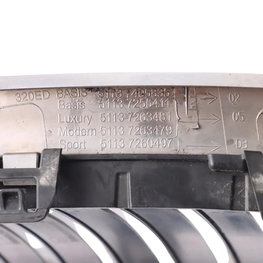 Front Bumper Grille Frame Sport Chrome Left N/S SET X2 to BMW F30 F31 with Part number 7260497 BMW F30 F31 Front Bumper Grille Frame Sport Chrome Left N/S SET X2 - SKU 7260497-4 - Part number 7260497