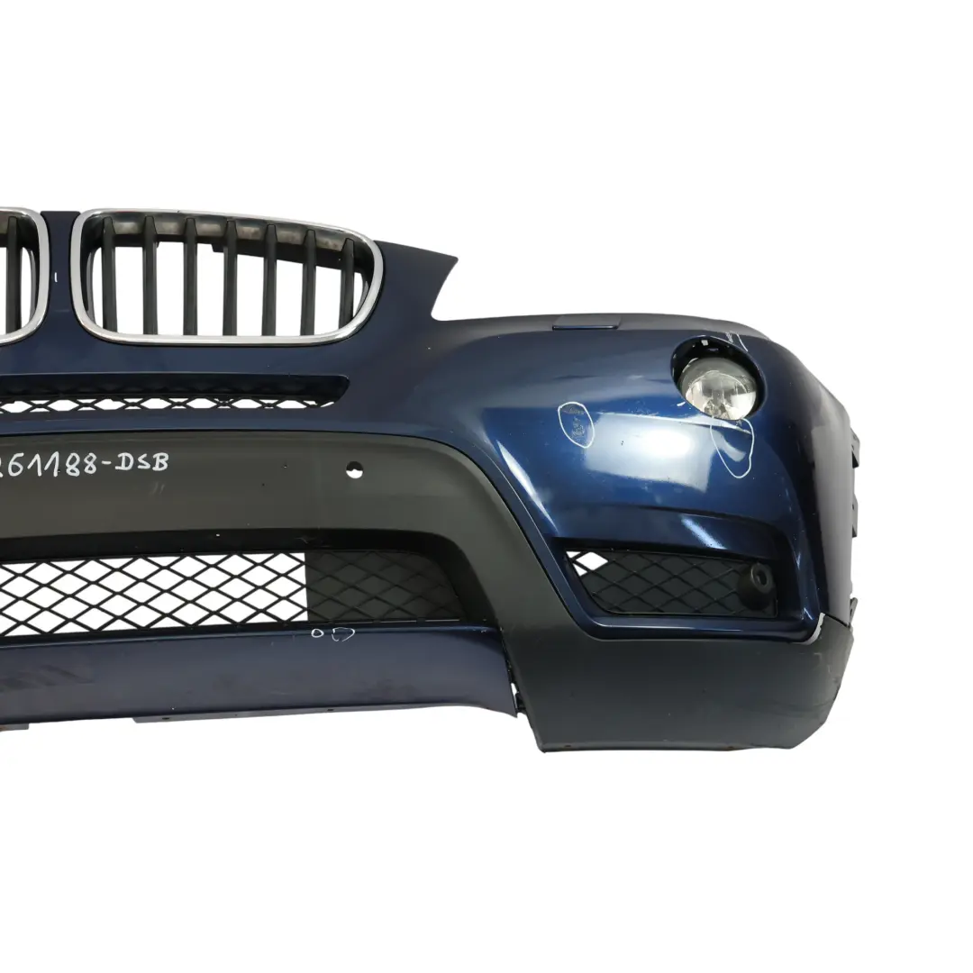 Front Bumper Trim Panel Covering Tiefseeblau Metallic - A76 to BMW X3 F25 with Part number 7261188 BMW X3 F25 Front Bumper Trim Panel Covering Tiefseeblau Metallic - A76 - SKU 7261188-DSB - Part number 7261188