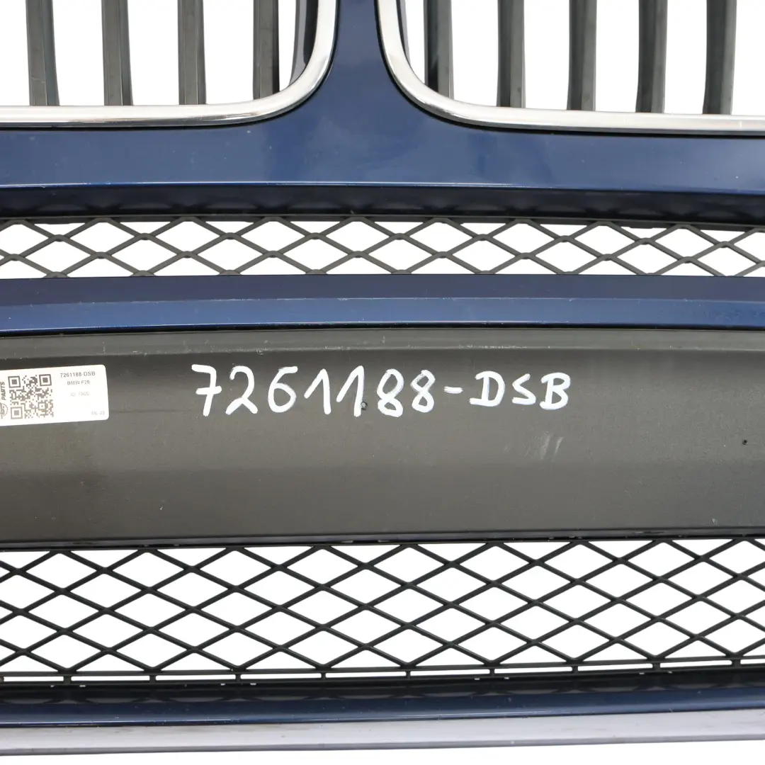 Front Bumper Trim Panel Covering Tiefseeblau Metallic - A76 to BMW X3 F25 with Part number 7261188 BMW X3 F25 Front Bumper Trim Panel Covering Tiefseeblau Metallic - A76 - SKU 7261188-DSB - Part number 7261188