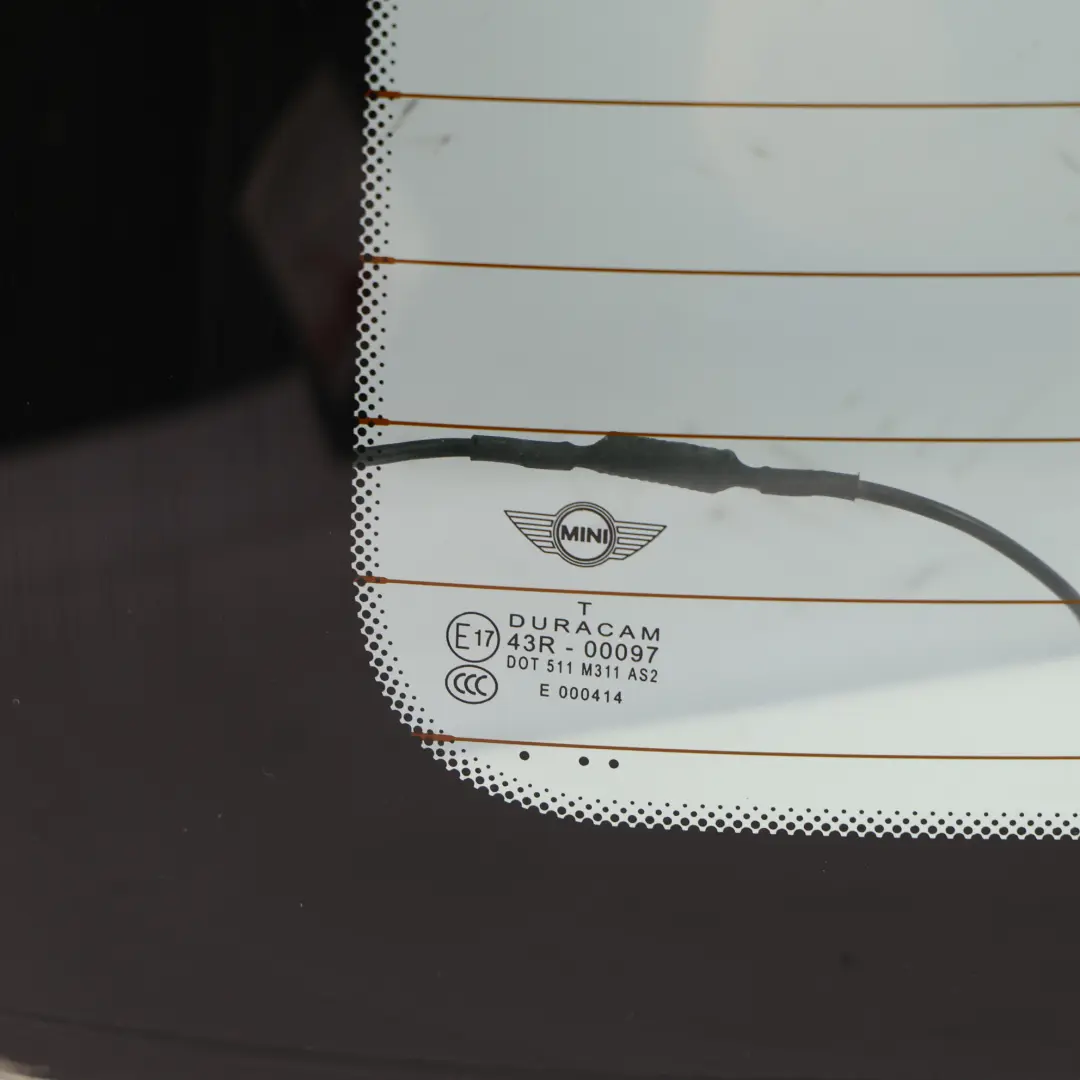Window Green Glass Glazing AS2 to Mini Cooper One R56 Rear Tailgate with Part number 7292003 Mini Cooper One R56 Rear Tailgate Window Green Glass Glazing AS2 - SKU 7292003-4 - Part number 7292003