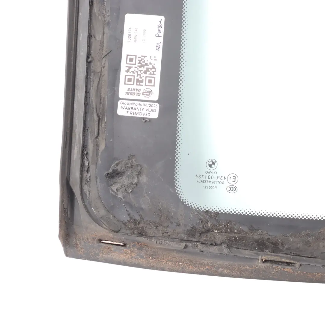 BMW F46 Gran Tourer Rear Side Window Right O/S Fixed Glass AS2 - SKU 7326174 - Part number 7326174