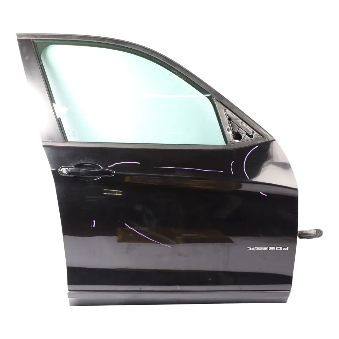 Door Front Right O/S Schwarz 2 Black - 668 to BMW X3 F25 with Part number 7355804 BMW X3 F25 Door Front Right O/S Schwarz 2 Black - 668 - SKU 7355804-SCH - Part number 7355804