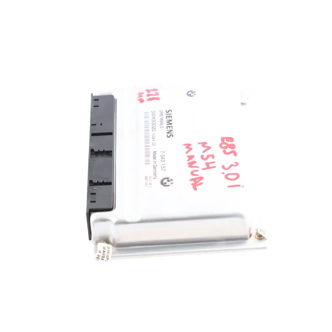 M54 231HP Engine Control ECU DME Manual to BMW X3 E83 Z4 E85 3.0i with Part number 7543157 BMW X3 E83 Z4 E85 3.0i M54 231HP Engine Control ECU DME Manual - SKU 7543157-7 - Part number 7543157