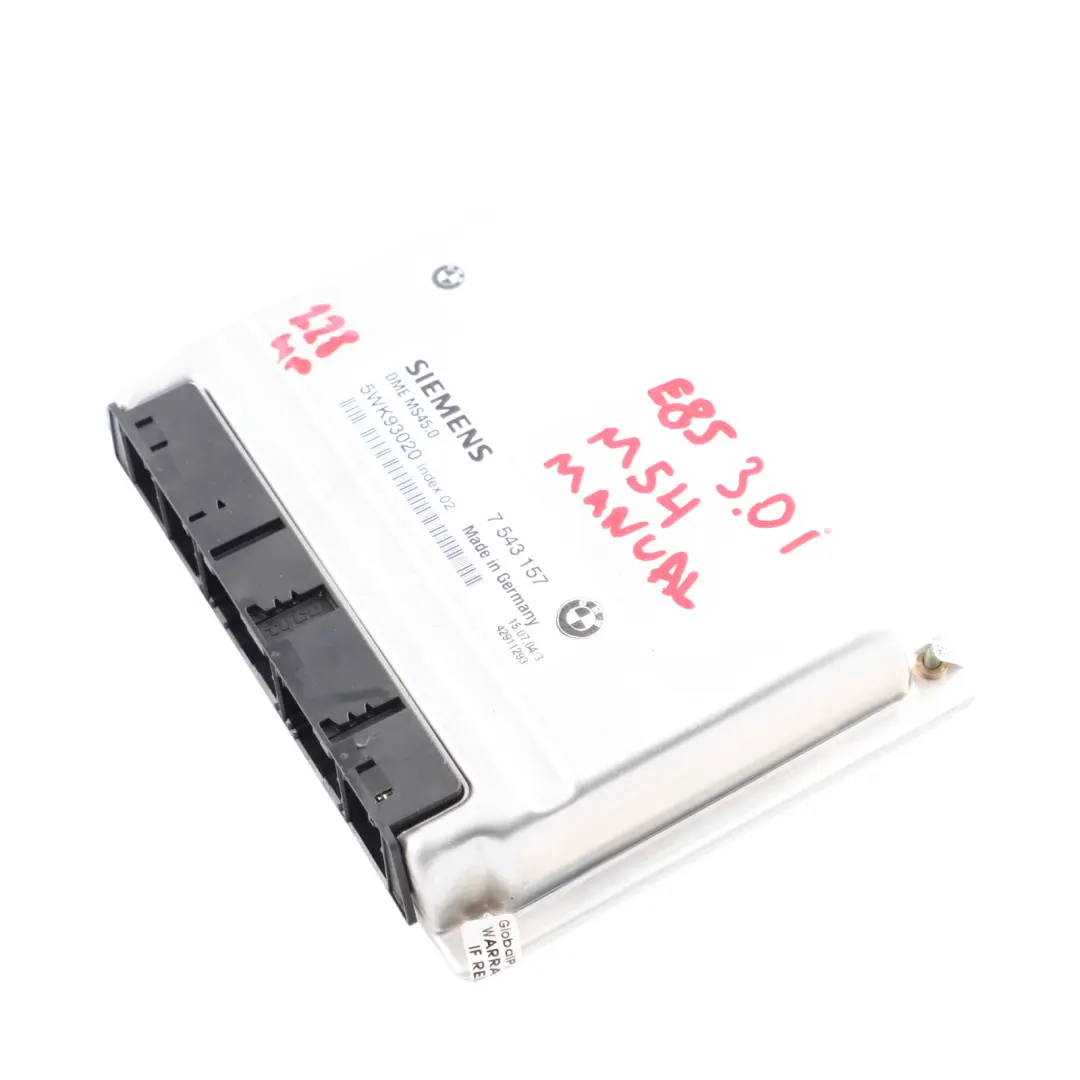 BMW X3 E83 Z4 E85 3.0i M54 231HP Engine Control ECU DME Manual - SKU 7543157-7 - Part number 7543157
