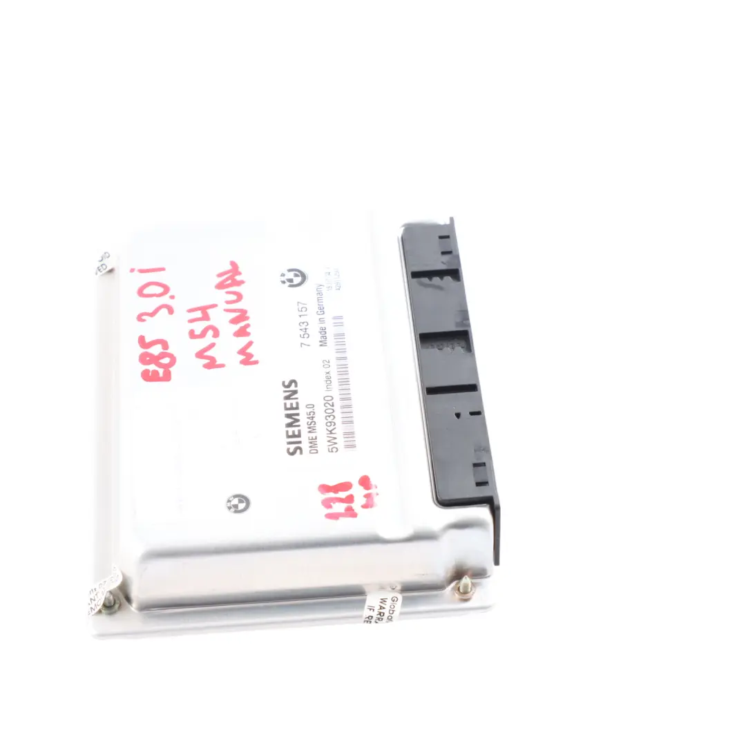 BMW X3 E83 Z4 E85 3.0i M54 231HP Engine Control ECU DME Manual - SKU 7543157-7 - Part number 7543157