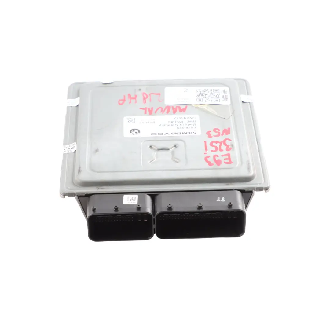 BMW E60 E90 LCI 325I 525I N53 218HP Unidad Control Motor ECU DME Manual - SKU 7578020-7 - Número de pieza 7578020