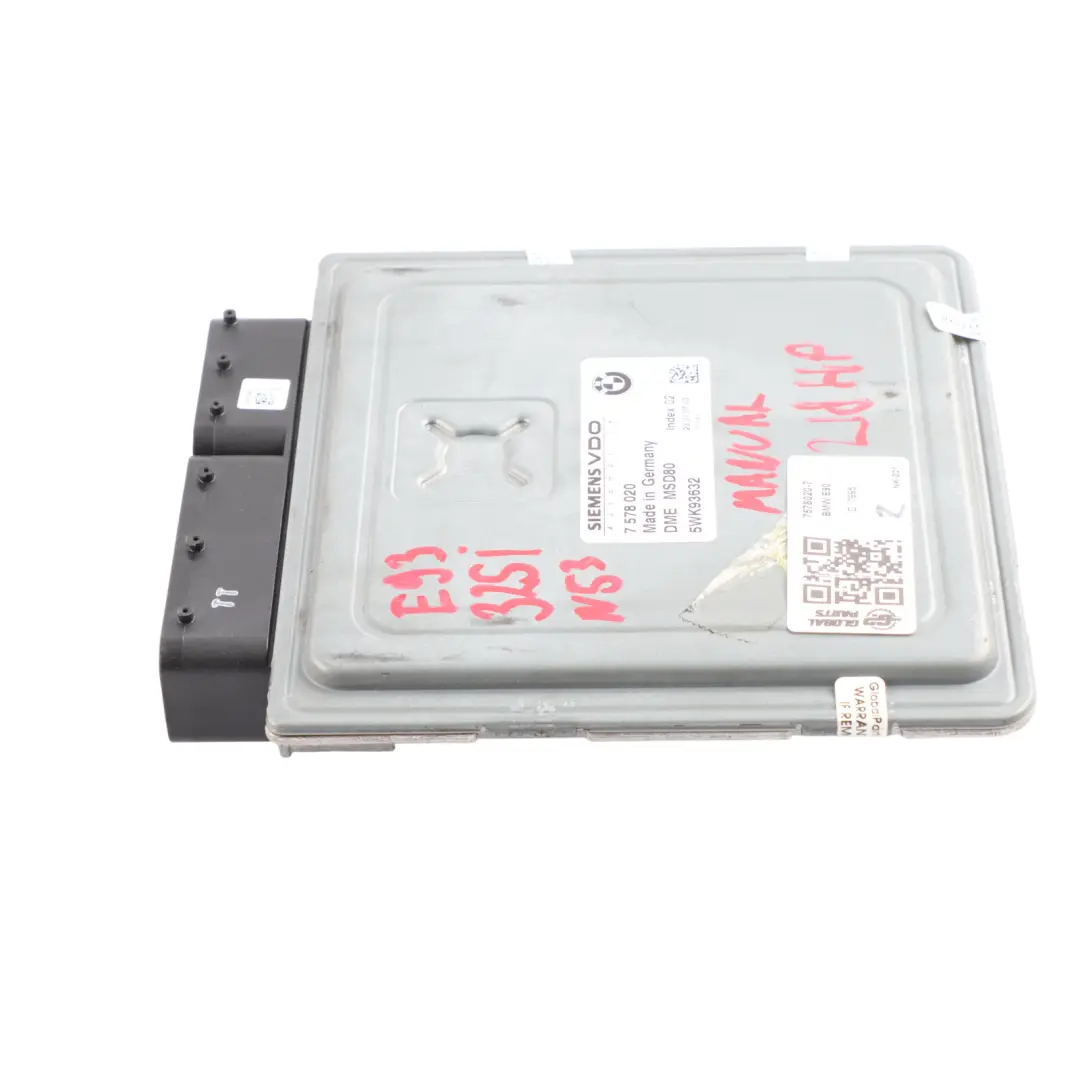 N53 218HP Sterownik Silnika ECU DME do BMW E60 E90 LCI 325I 525I o numerze 7578020 BMW E60 E90 LCI 325I 525I N53 218HP Sterownik Silnika ECU DME - SKU 7578020-7 - Numer Części 7578020