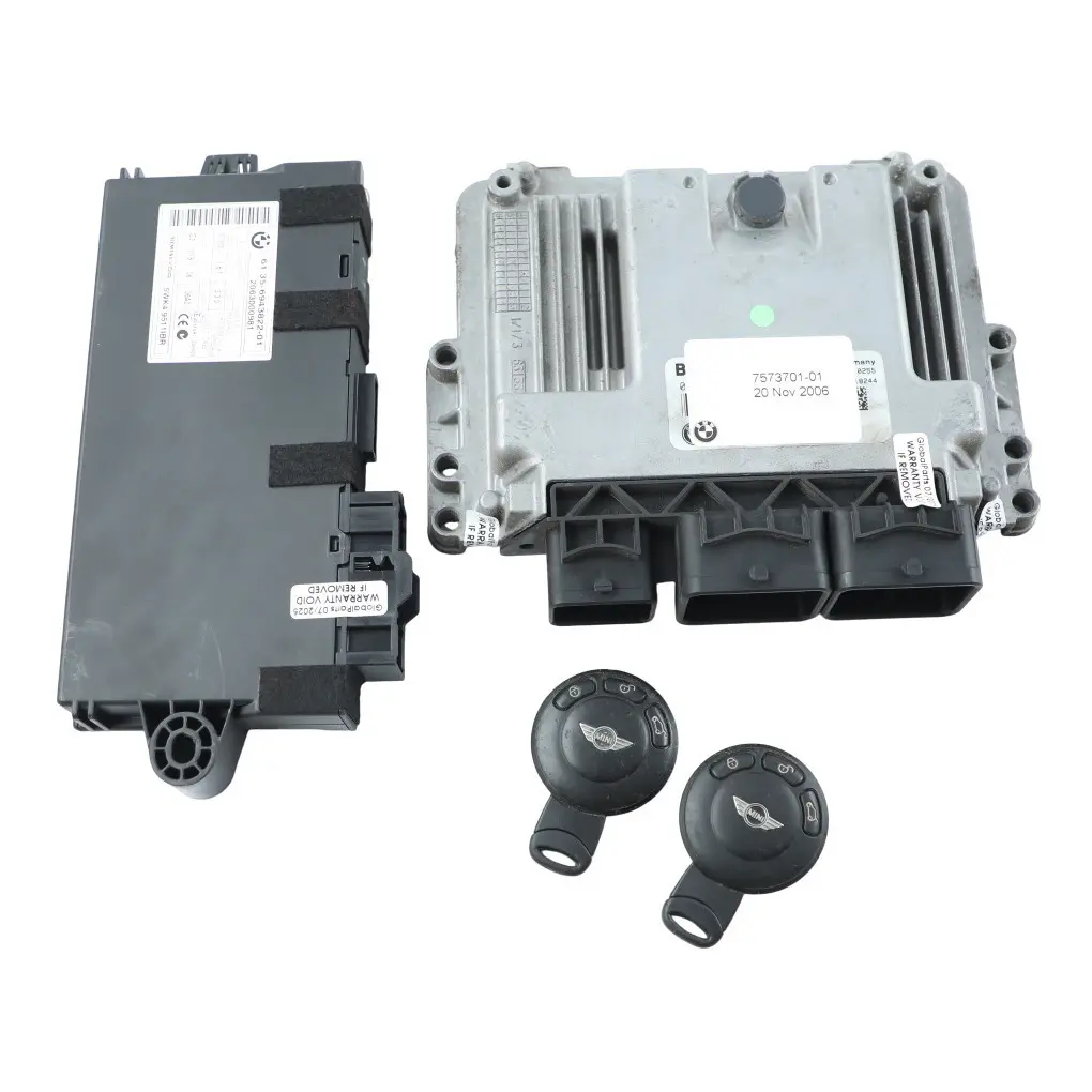 Mini Cooper R55 R56 N12 1.6 120HP ECU Unit Kit DME 7573701 Lock + CAS3 + 2 Keys