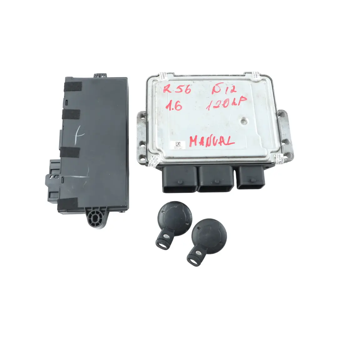 Mini Cooper R55 R56 N12 1.6 120HP ECU Unit Kit DME Lock + CAS3 + 2 Keys - SKU 7573701-6 - Part number 7573701