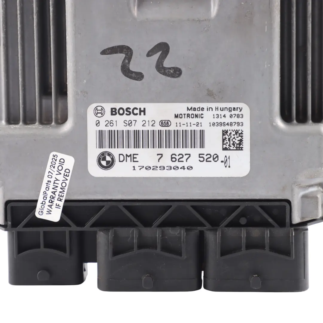 Mini R55 R56 LCI R60 One N16 98HP Engine Control ECU Kit DME Manual - SKU 7627520-5 - Part number 7627520