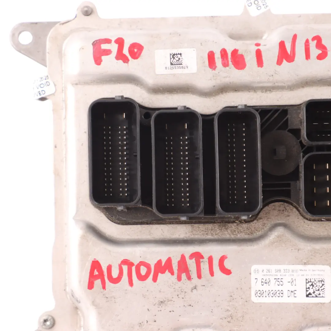 BMW F20 F21 F30 F31 N13 116i 316i 136HP Engine Control ECU DME Automatic - SKU 7640755-7 - Part number 7640755
