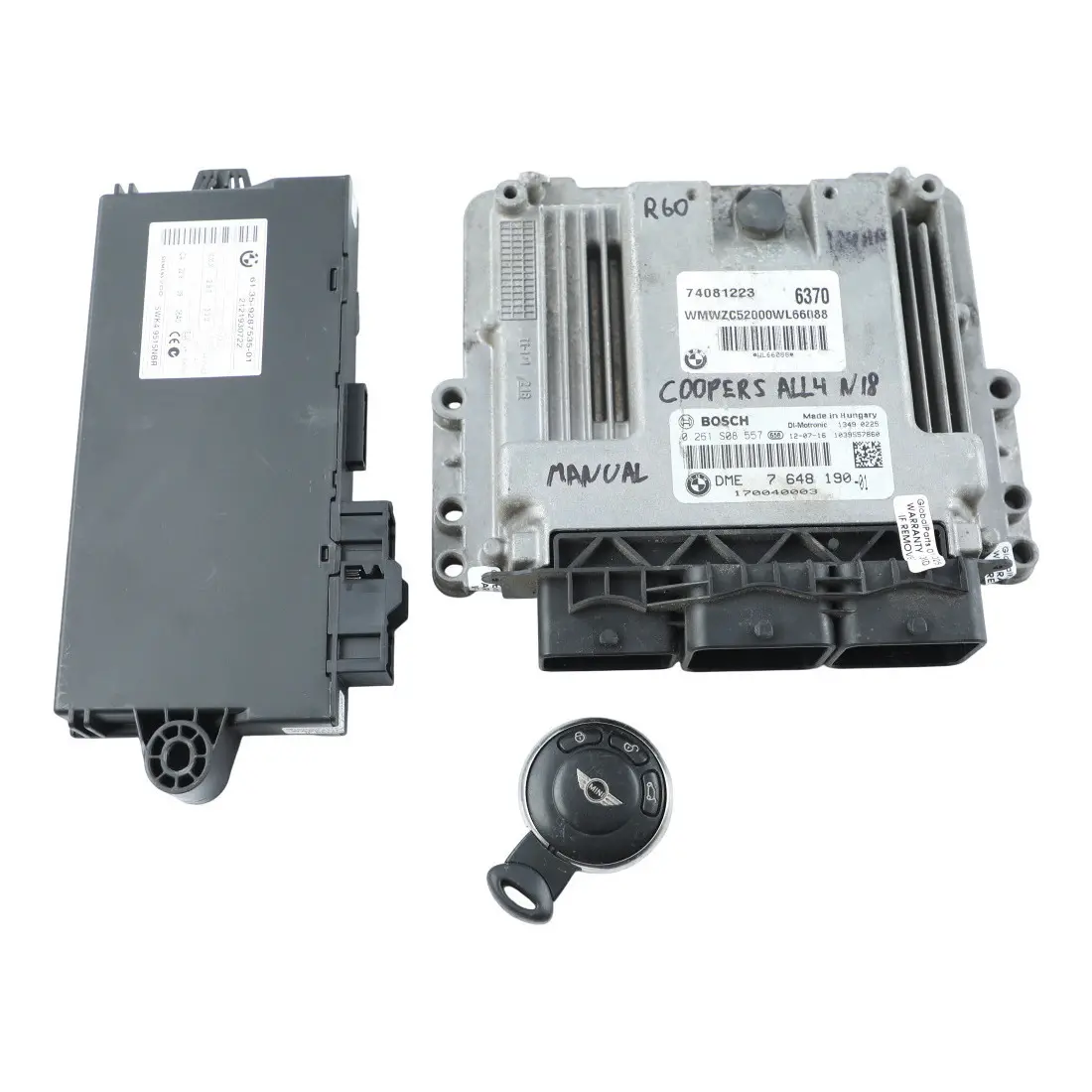 Mini Cooper S R60 ALL4 N18 1.6 184HP ECU Kit DME + CAS3 + Chiave 7648190 Manuale