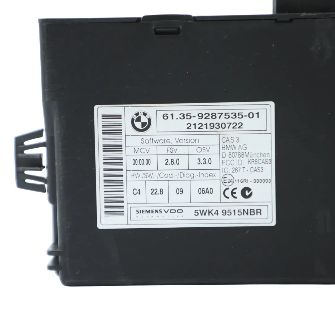Mini Cooper S R60 ALL4 N18 1.6 184HP ECU Kit DME + CAS3 + Key Manual - SKU 7648190-4 - Part number 7648190