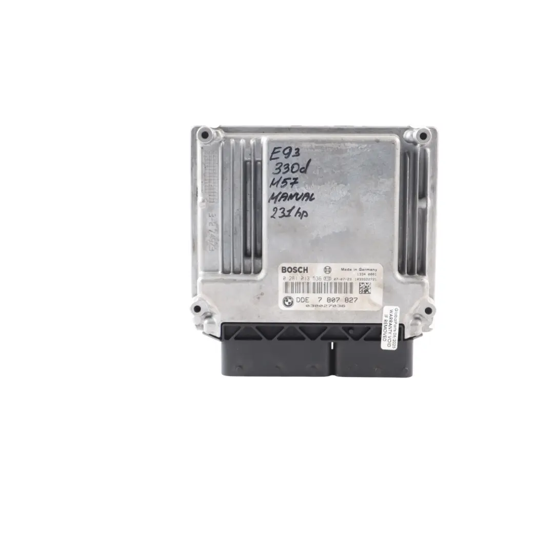 BMW E82 E87 E90 E93 120d 320d N47 177HP Engine Unit ECU Kit DDE Manual - SKU 7807827-4 - Part number 7807827