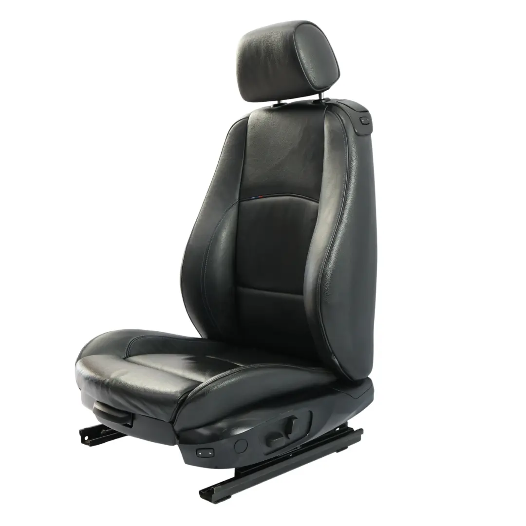 BMW E92 LCI M Sport Schwarz Leder vorne links Sitz Kontrast Blau Elektrisch - SKU 7843049-1 - Teilenummer 7843049