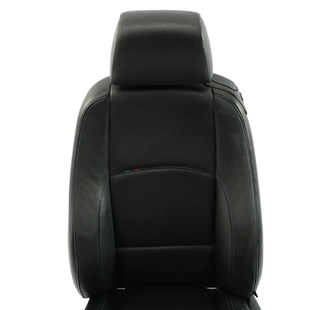 BMW E92 LCI M Sport Sedile Anteriore Sinistro Pelle Nera Contrast Blue Electric - SKU 7843049-1 - Numero di parte 7843049