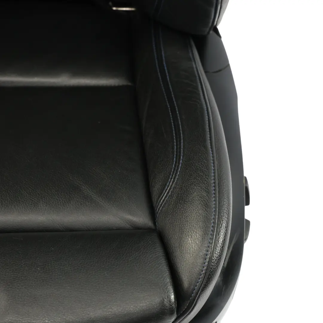 BMW E92 LCI M Sport Schwarz Leder vorne links Sitz Kontrast Blau Elektrisch - SKU 7843049-1 - Teilenummer 7843049