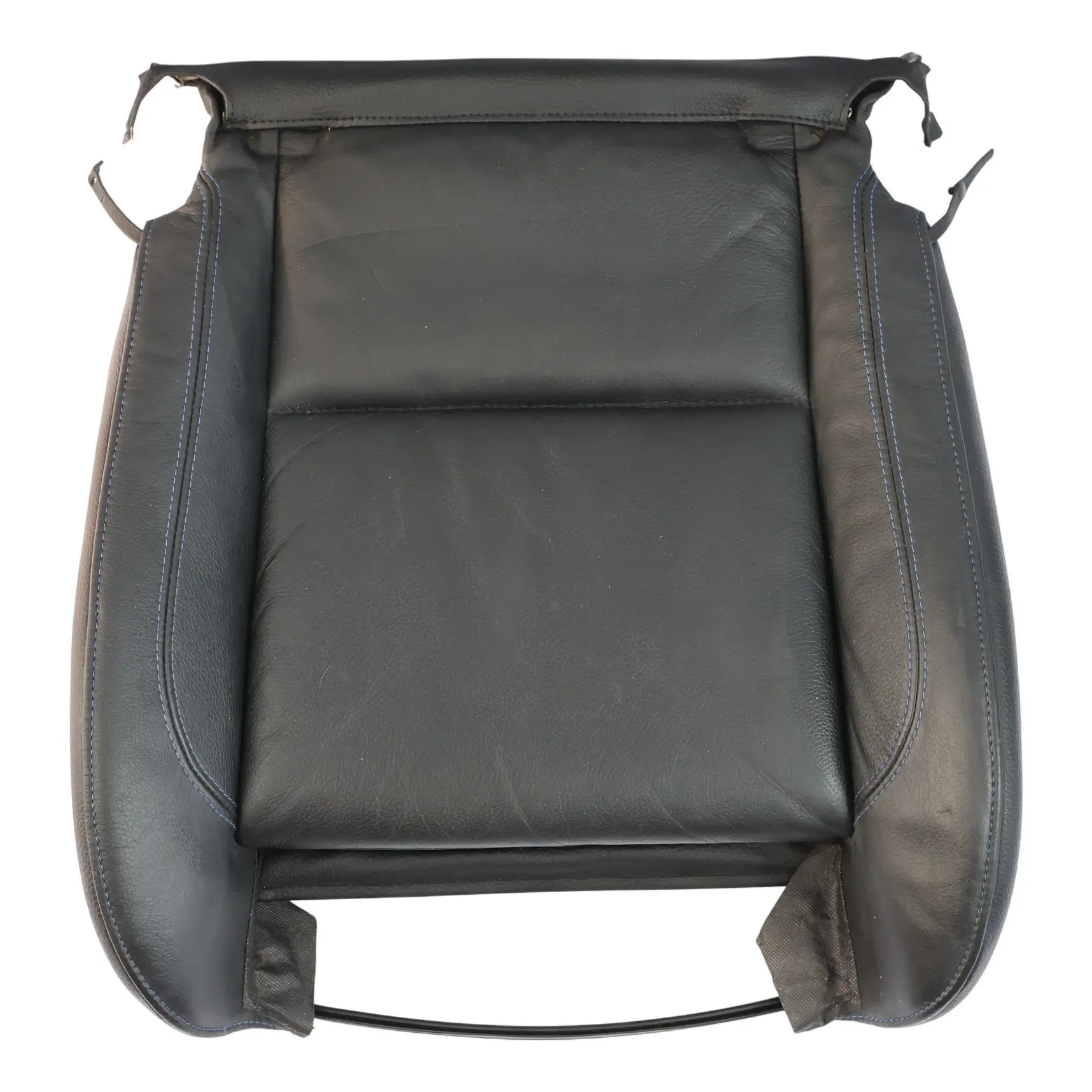 BMW E92 Front Seat Bottom Cover Heated Leather Black 7843052