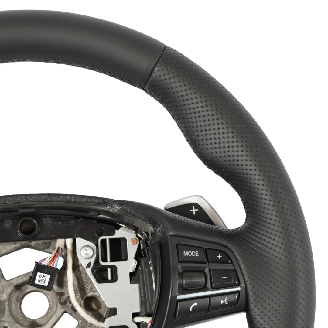 BMW F01 LCI F10 F11 NUOVO NERO Pelle M Sport Spessore Volante Paddle Shift - SKU 7844103-3 - Numero di parte 7844103