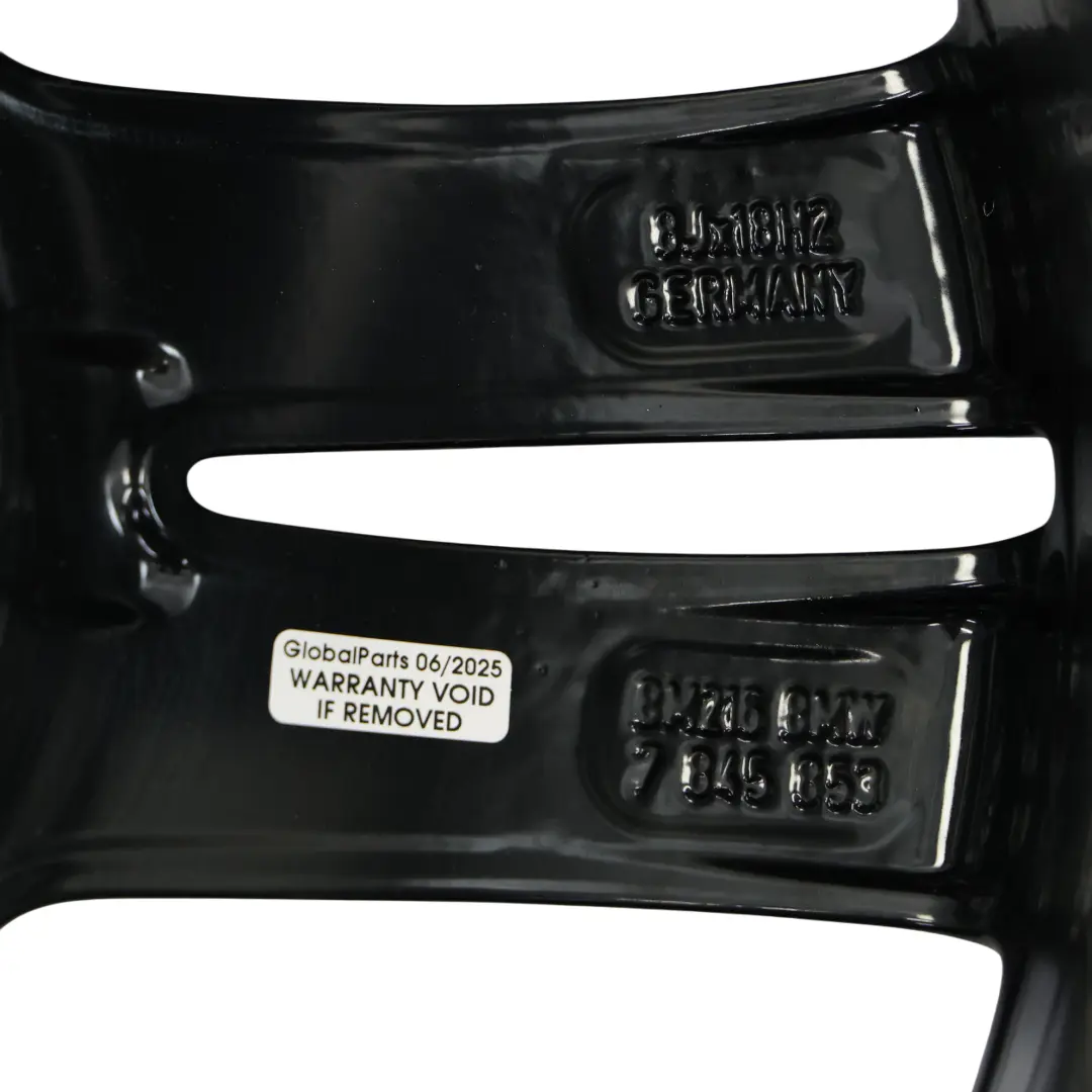 BMW F20 F21 Arriere Noir Alliage 18" ET:52 8J M Rayons en etoile 386 - SKU 7845853-6 - Numéro de pièce 7845853