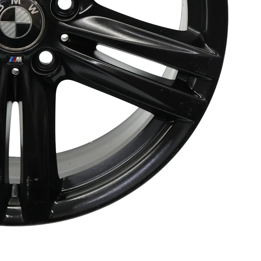 BMW F20 F21 F22 Rear Black Alloy Wheel Rim 18" 8J ET:52 M Star Spoke 386 - SKU 7845853-6 - Part number 7845853