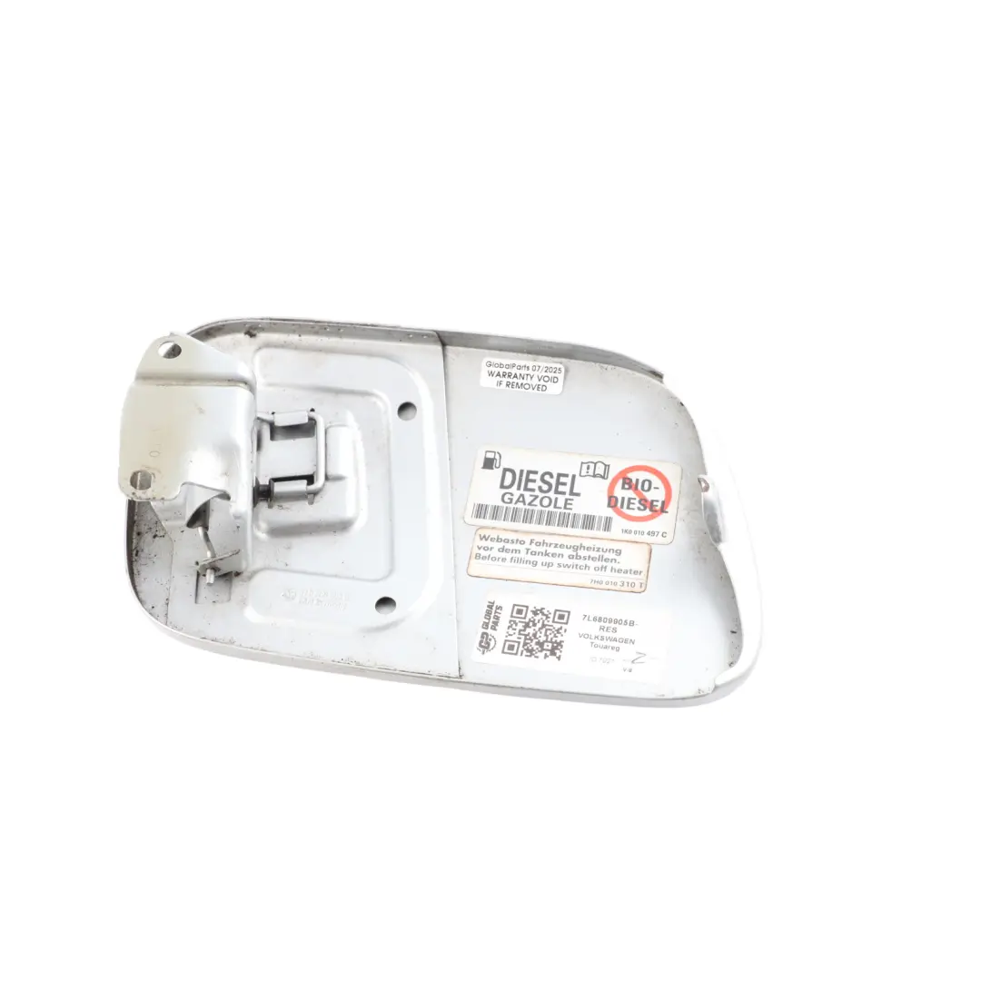 VW Touareg 7L Fuel Filler Flap Cap Cover Reflex Silver Metallic - A7W - SKU 7L6809905B-RES - Part number 7L6809905B