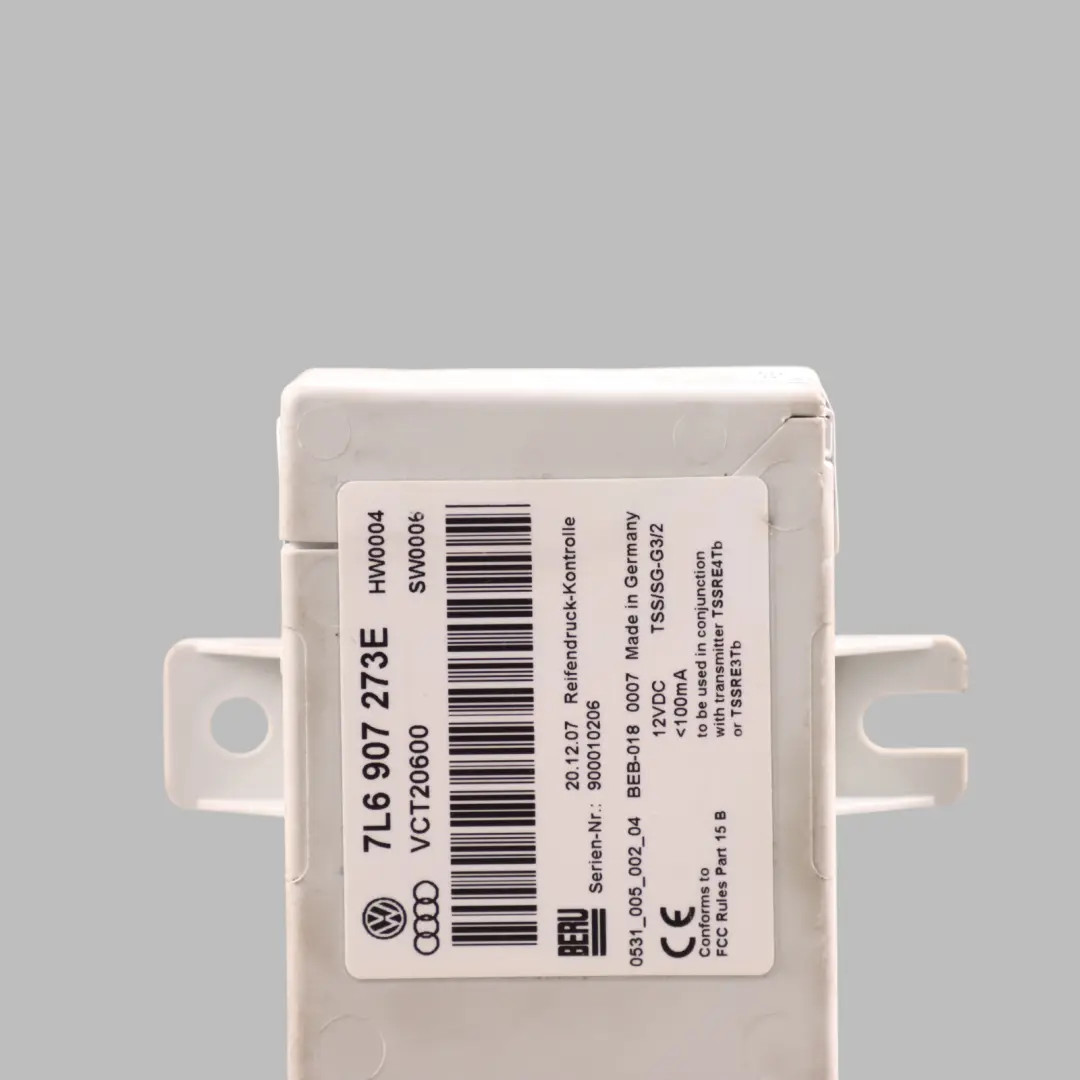 7L Tyre Pressure Control Unit Module ECU to VW Volkswagen Touareg with Part number 7L6907273E VW Volkswagen Touareg 7L Tyre Pressure Control Unit Module ECU - SKU 7L6907273E - Part number 7L6907273E