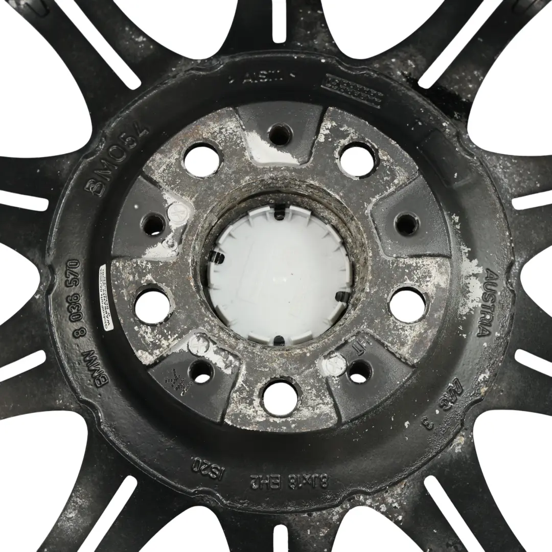 Alloy Wheel Rim 18" 8J ET:20 M Double Spoke 135 BMW E60 E61 Black - SKU 8036947-3 - Part number 8036947