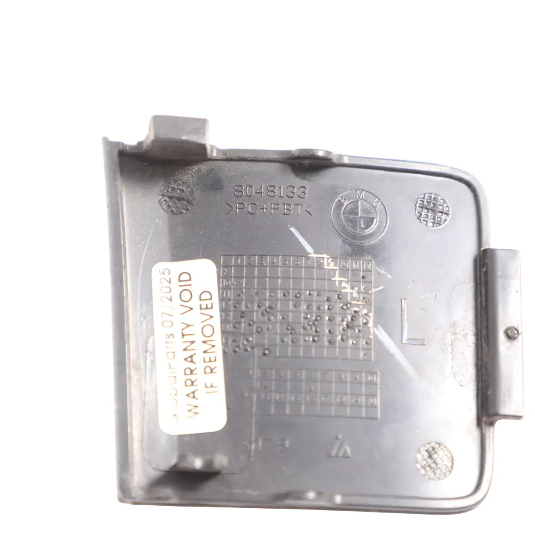 Bumper Towing Eye Cover Cap Rear Left N/S Space Grau - A52 to BMW X3 F25 M Sport with Part number 8048133 BMW X3 F25 M Sport Bumper Towing Eye Cover Cap Rear Left N/S Space Grau - A52 - SKU 8048133-SCG - Part number 8048133